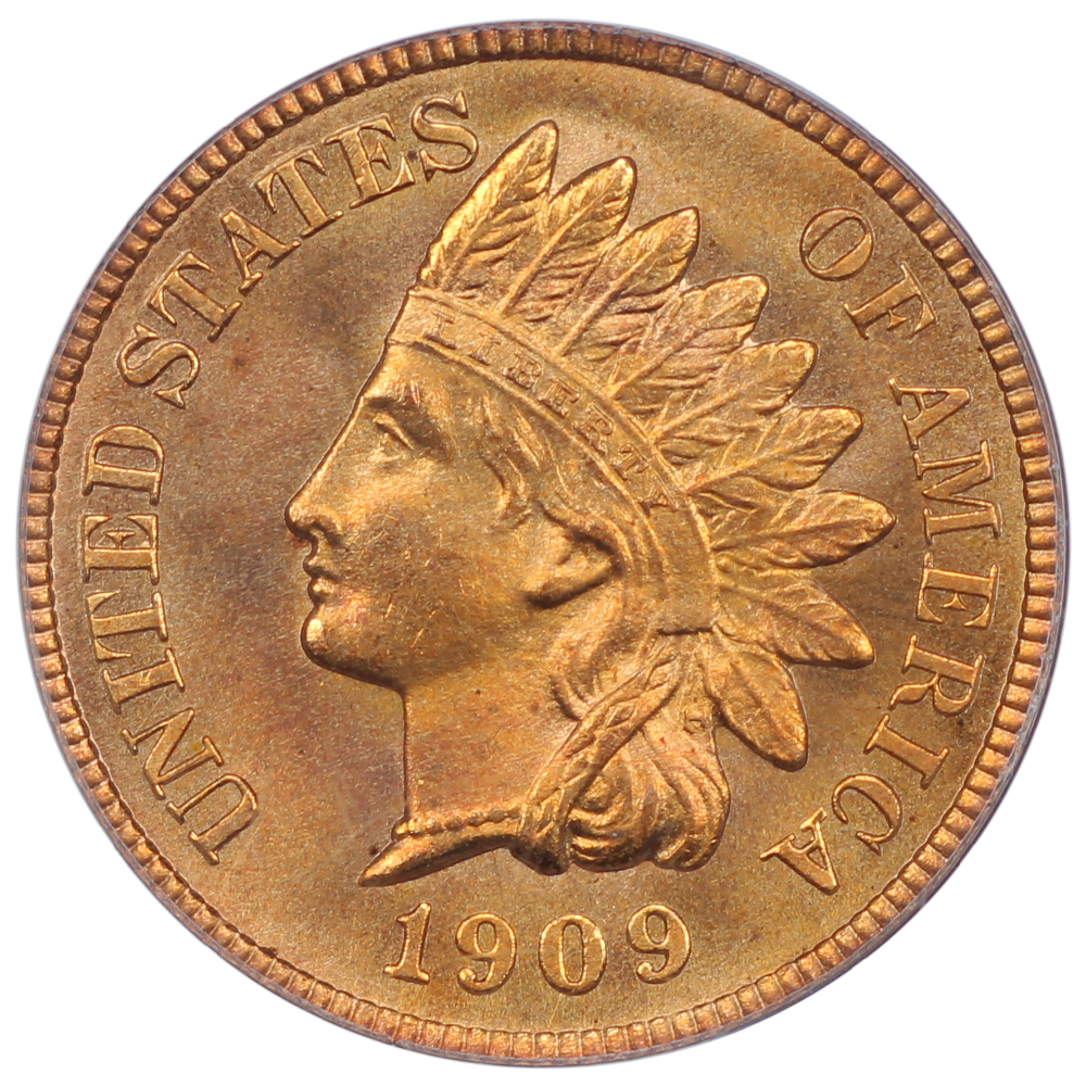 image for: 1909 Indian 1c PCGS MS66 RD
