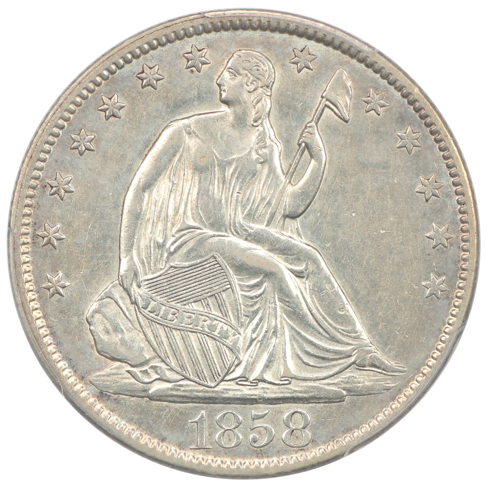 image for: 1858-O 50c PCGS AU50