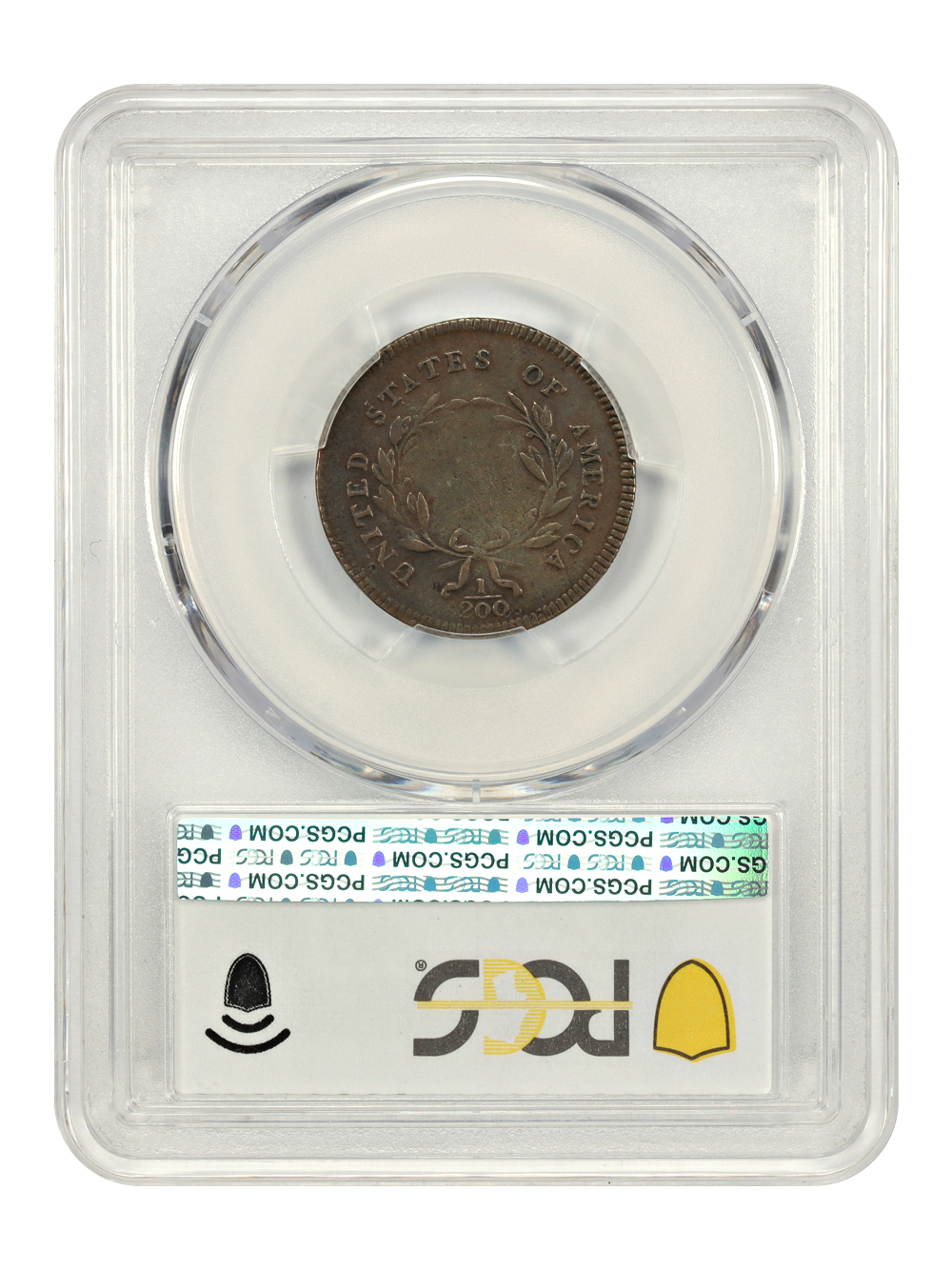 image for: 1795 Pole, Plain Edge, Punctuated Date, C-4a 1/2c PCGS F15 BN