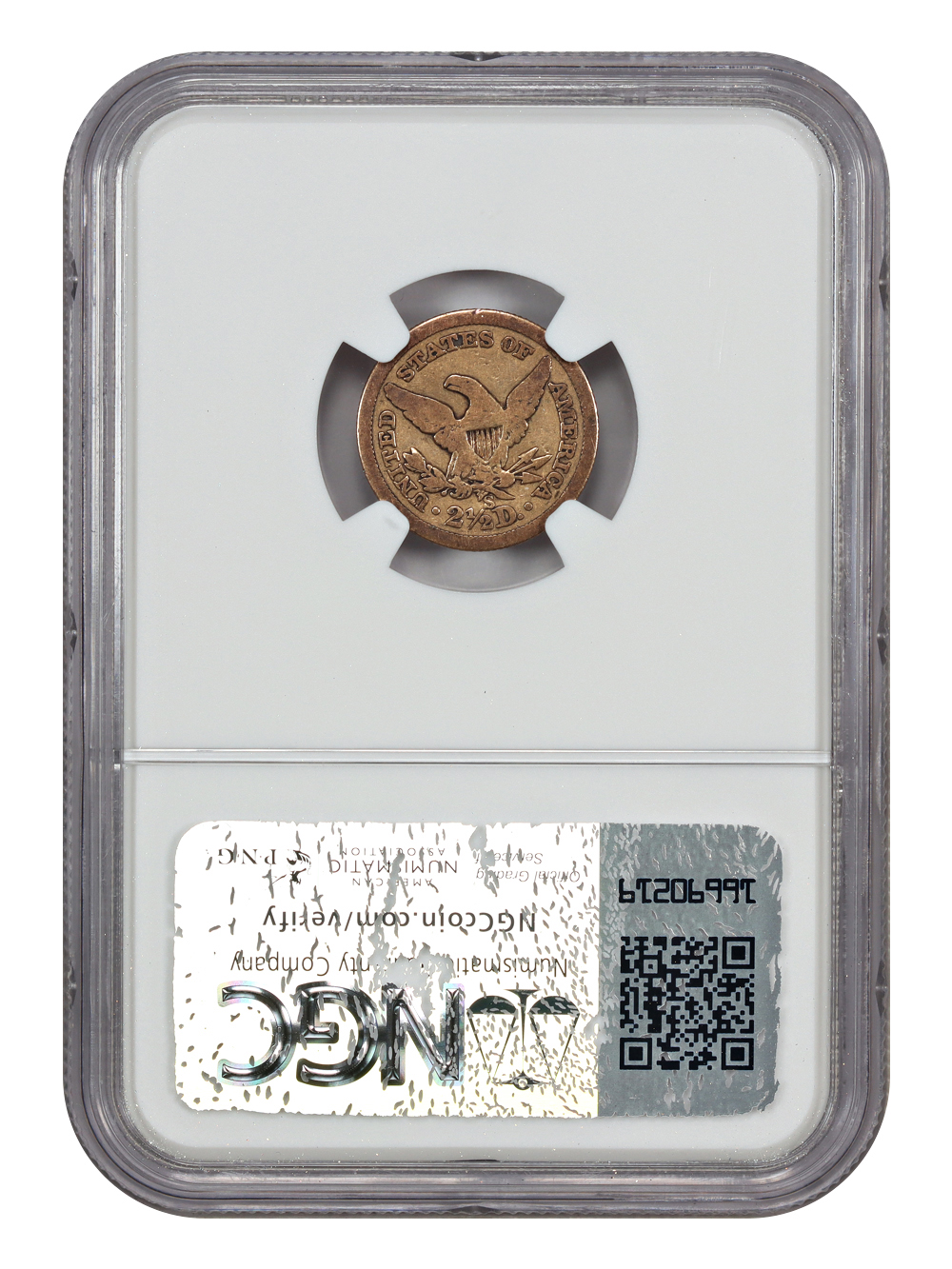 image for: 1862-S $2 1/2 NGC VG10