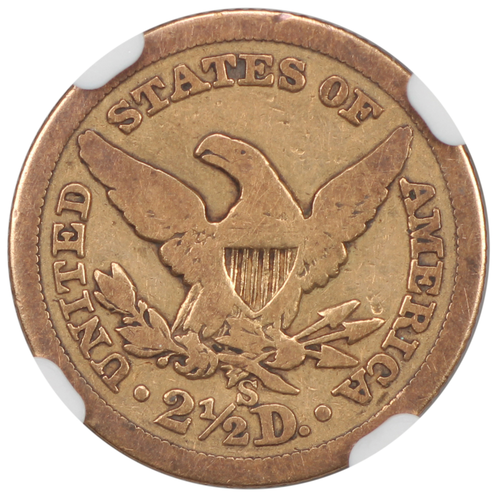 image for: 1862-S $2 1/2 NGC VG10