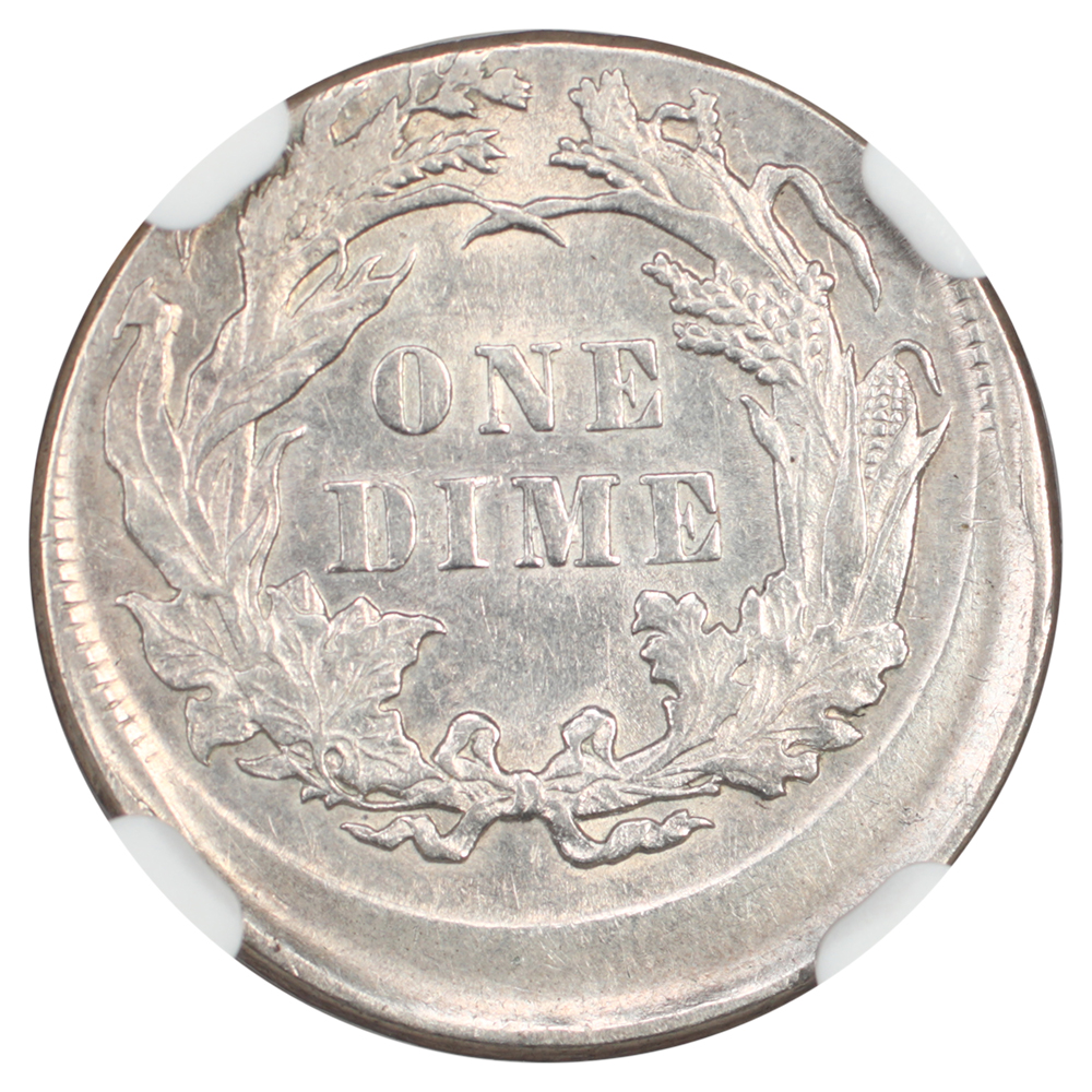 image for: 1887 10c NGC AU50