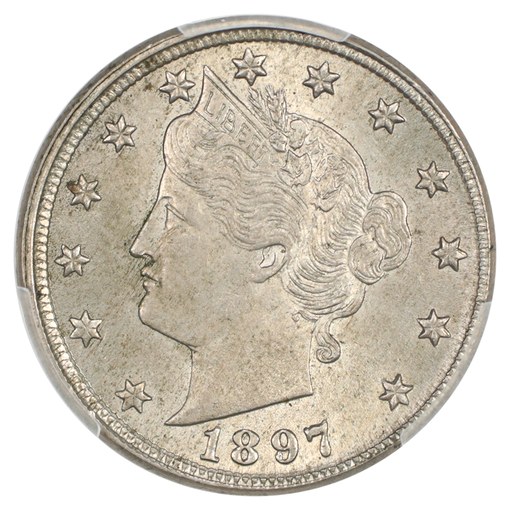image for: 1897 5c PCGS MS64