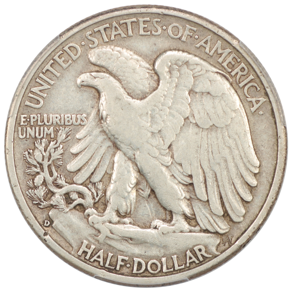 image for: 1938-D 50c PCGS VF30