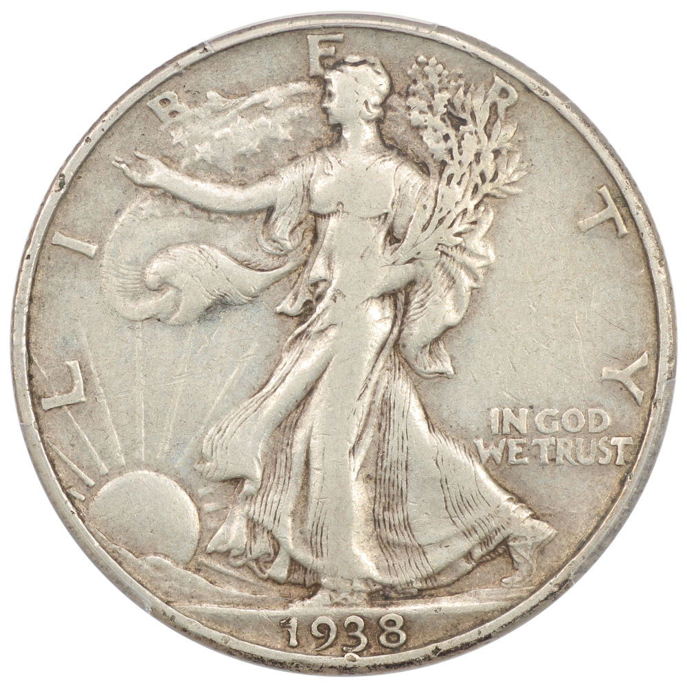 image for: 1938-D 50c PCGS VF30