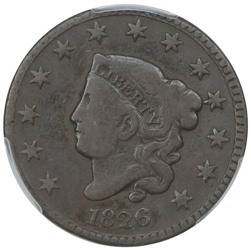 image for: 1826 1c PCGS VG8 BN