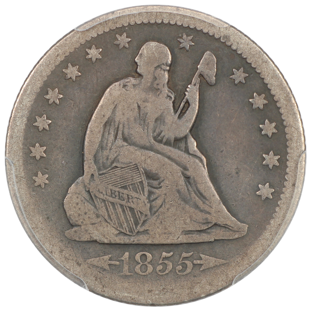 image for: 1855-O Arrows 25c PCGS F12