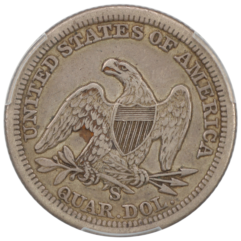 image for: 1862-S 25c PCGS VF35