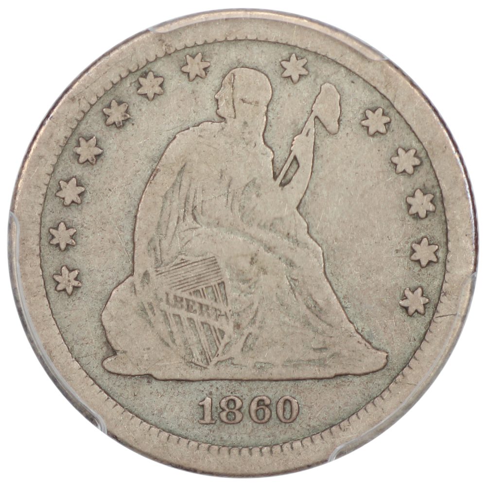 image for: 1860-S 25c PCGS VG8
