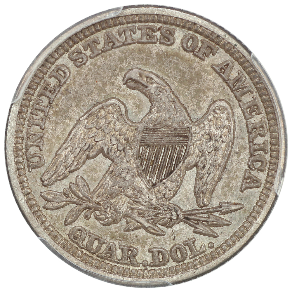 image for: 1849 25c PCGS AU53