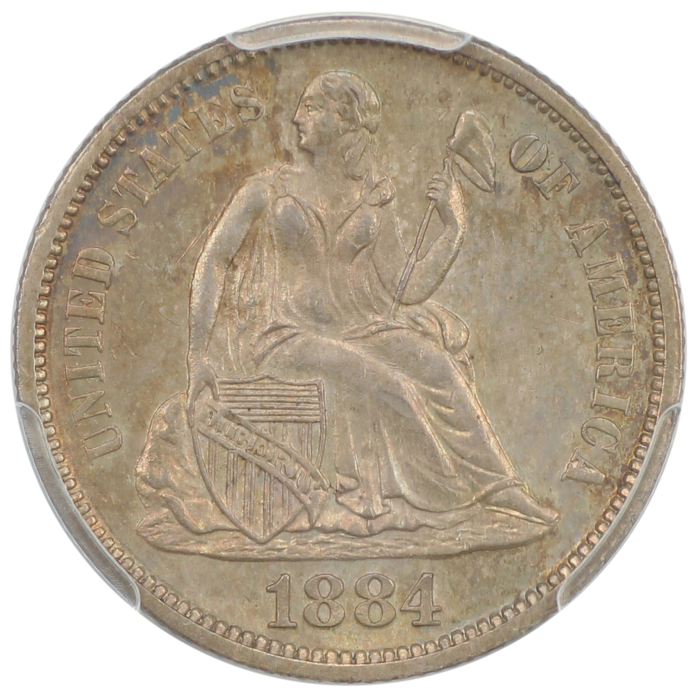 image for: 1884-S 10c PCGS MS63