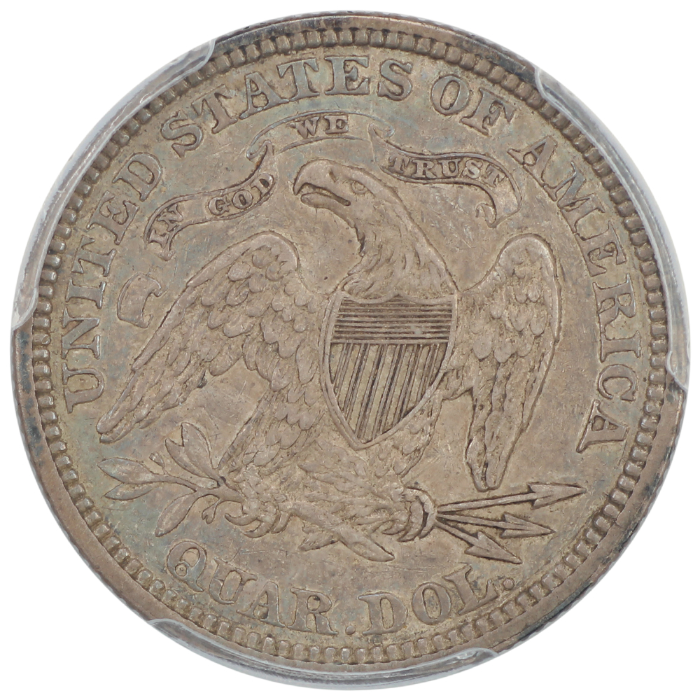 image for: 1867 25c PCGS VF35