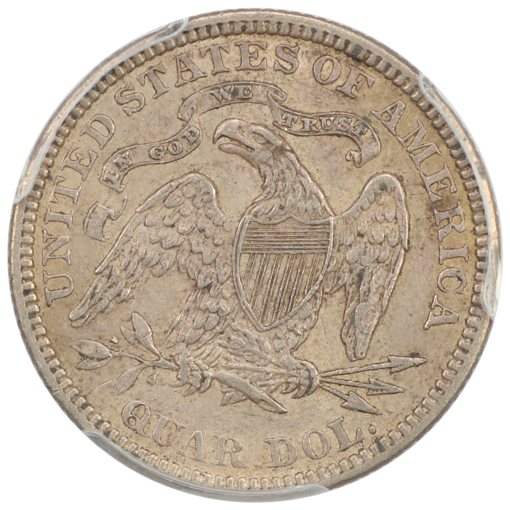 image for: 1876 25c PCGS AU50
