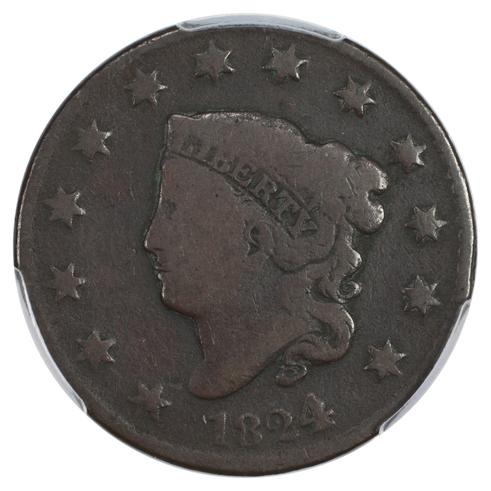 thumbnail for: 1824/2 1c PCGS G4 BN