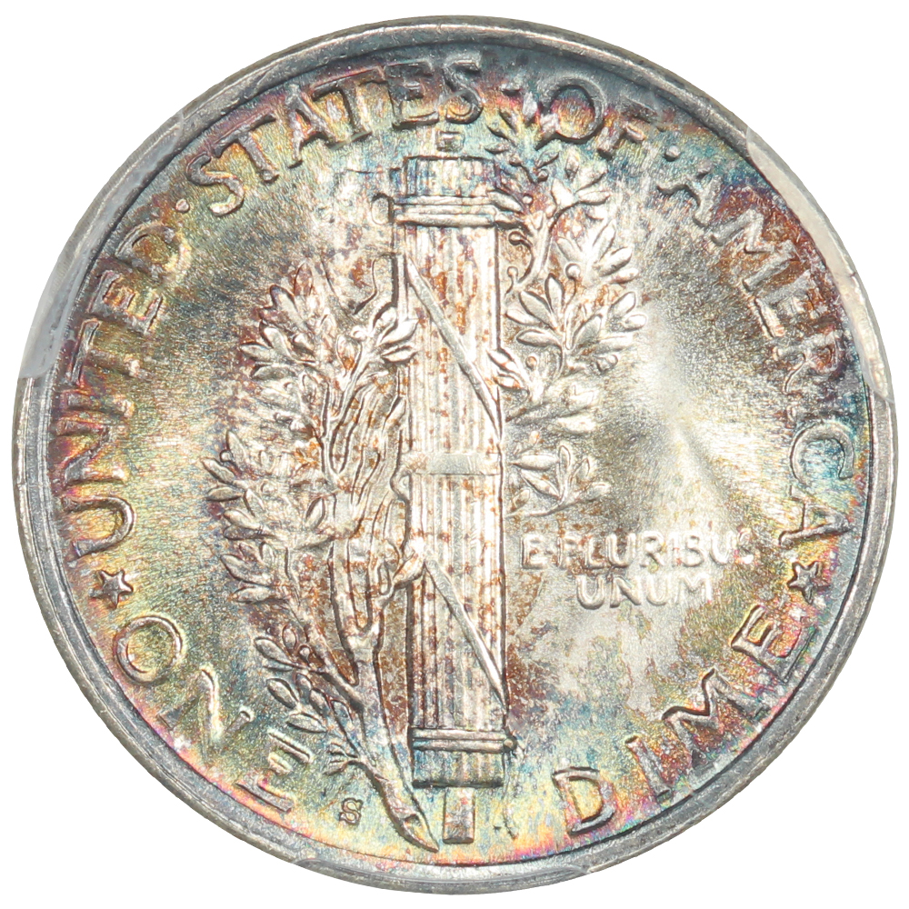 image for: 1945-S Micro S 10c PCGS MS67