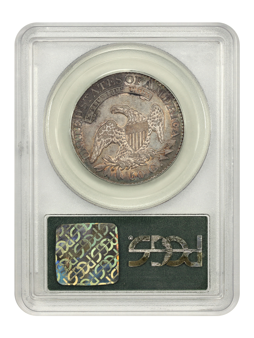 image for: 1827 Square Base 2 50c PCGS AU50