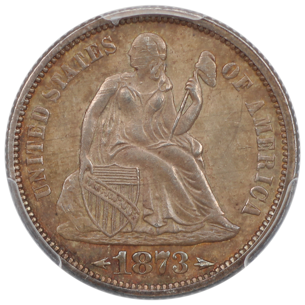 image for: 1873 Arrows 10c PCGS MS63