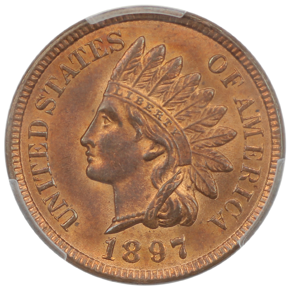 image for: 1897 1c PCGS MS63 RB