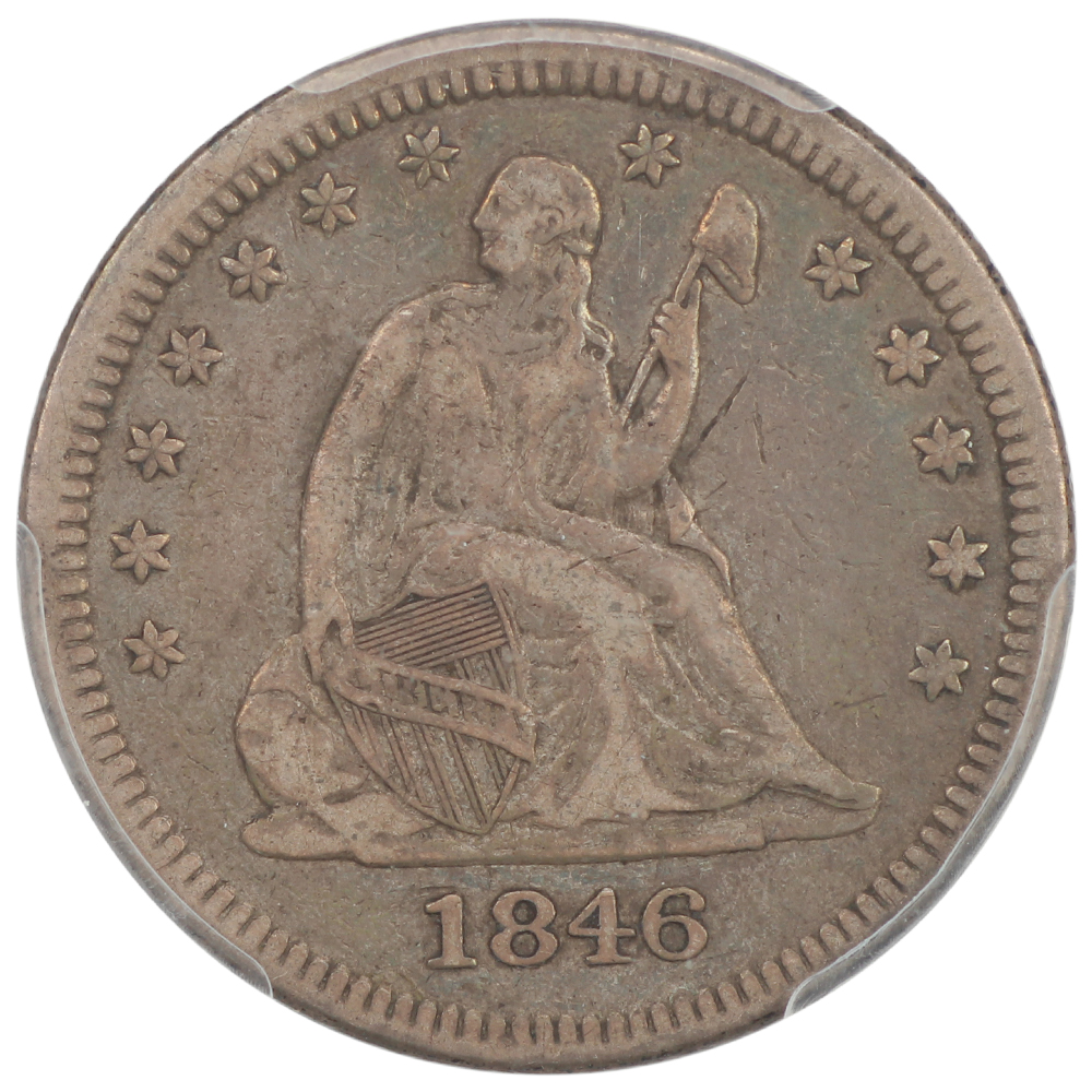 image for: 1846 25c PCGS VF30