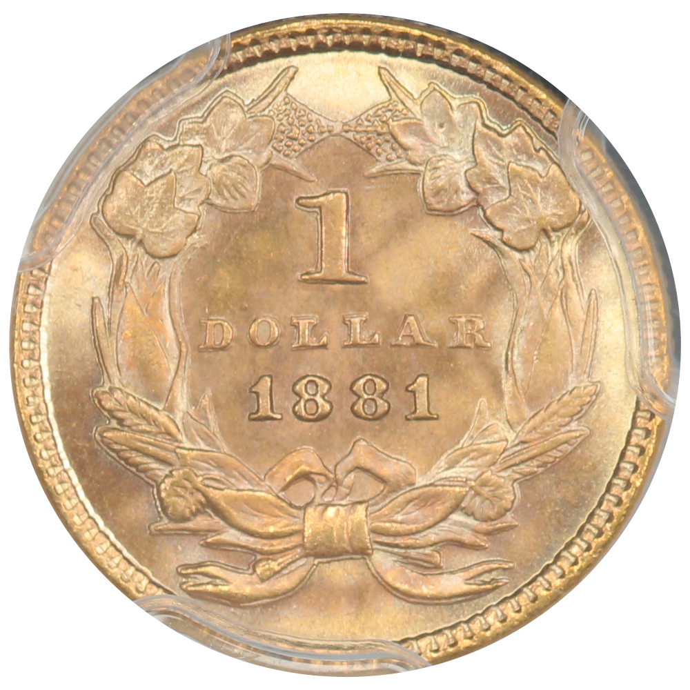 image for: 1881 G$1 PCGS MS67