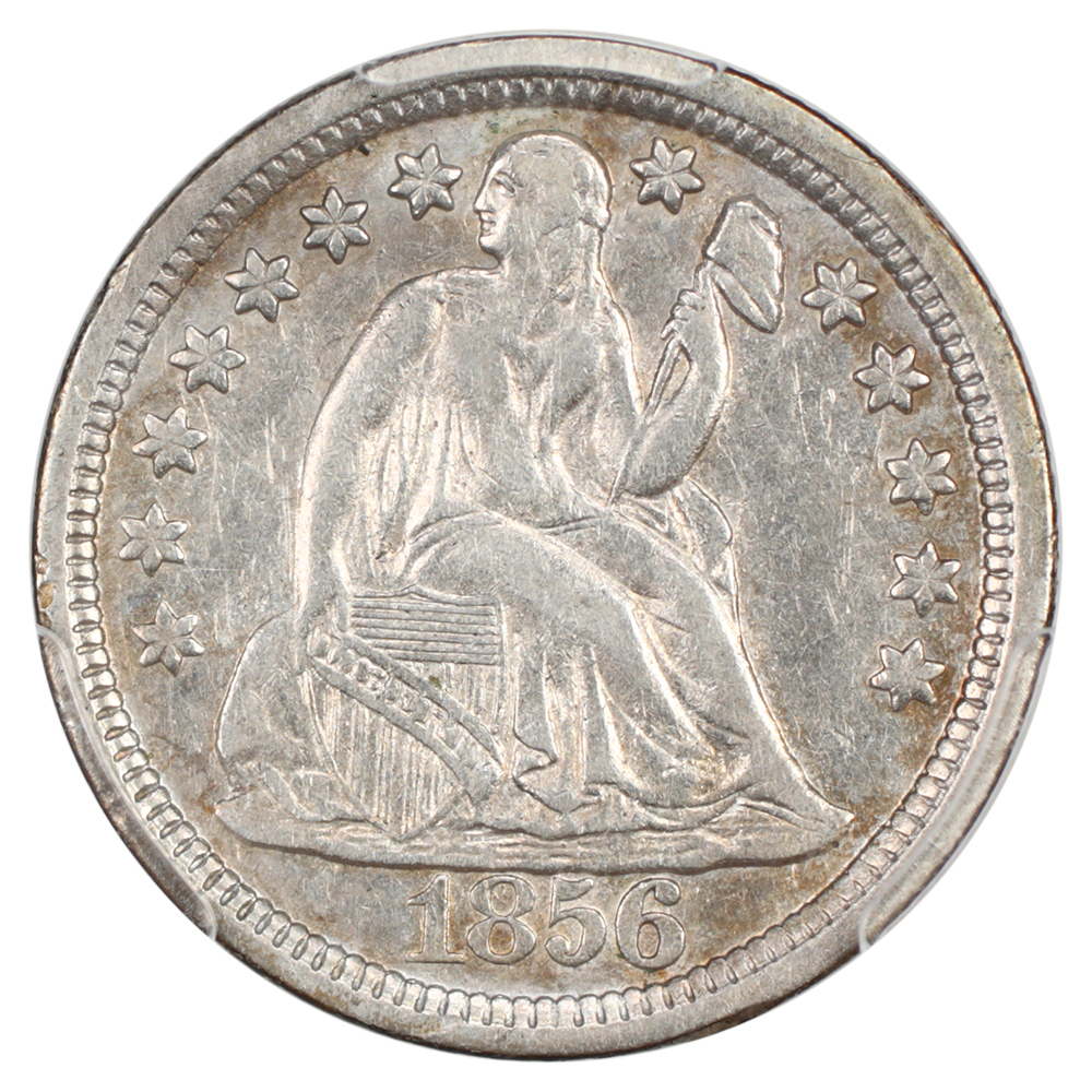 image for: 1856 Large Date 10c PCGS XF45