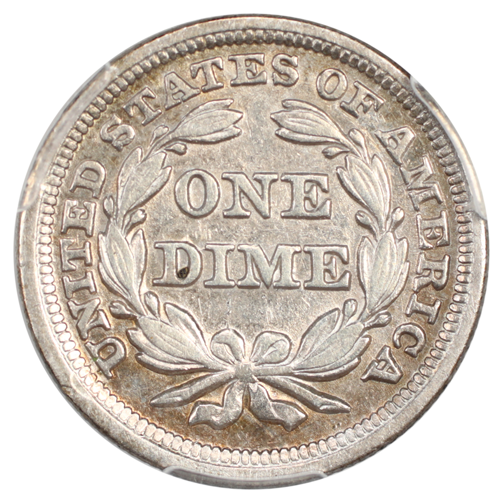 image for: 1856 Large Date 10c PCGS XF45