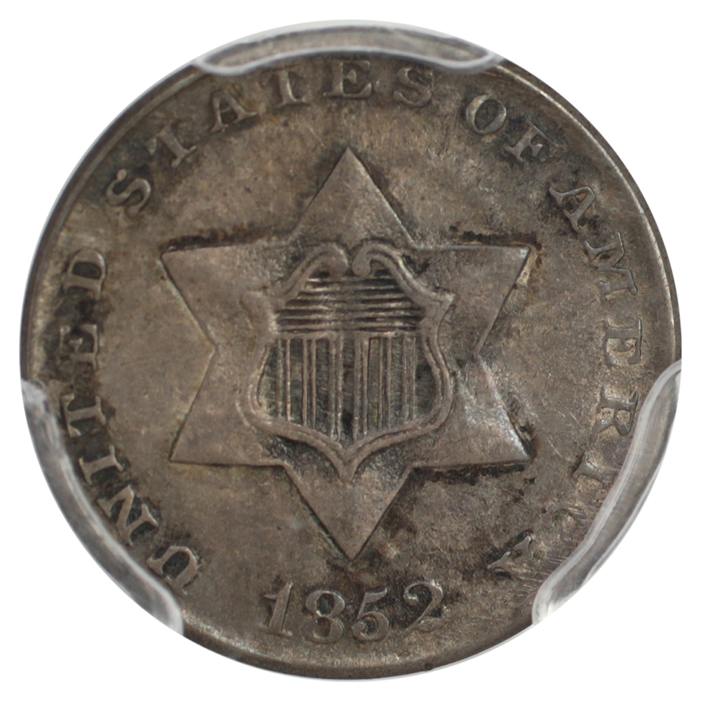 image for: 1852 3cS PCGS AU58