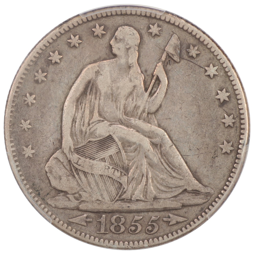 image for: 1855/54 Arrows 50c PCGS VF20