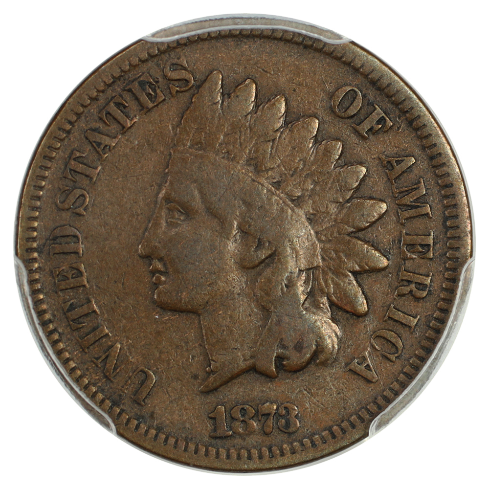 image for: 1873 Doubled LIBERTY 1c PCGS VG10 BN