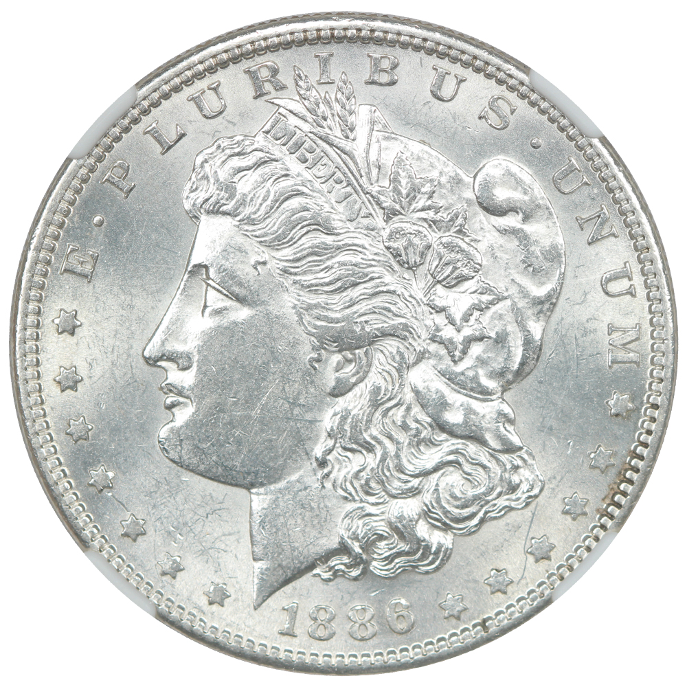 image for: 1886-S $1  NGC AU58