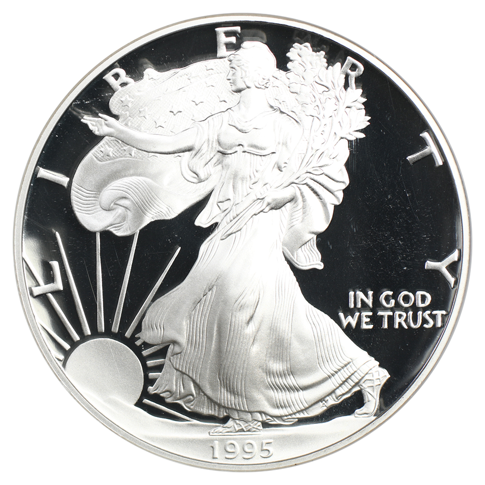 image for: 1995-W Silver Eagle $1  NGC PR69 DCAM