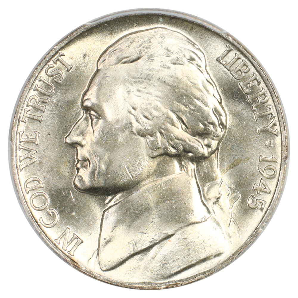 image for: 1945-P Silver 5c PCGS MS66 FS