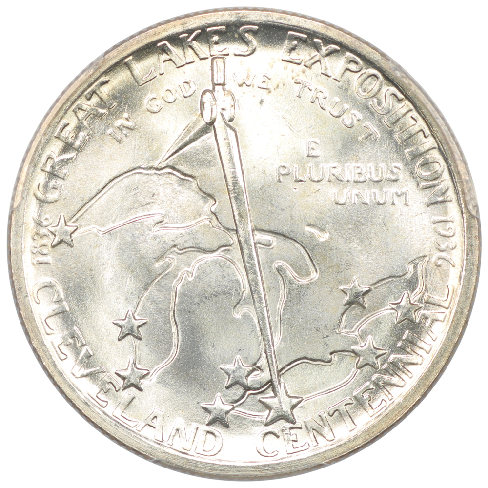 image for: 1936 Cleveland - Great Lakes Expo 50c PCGS MS66
