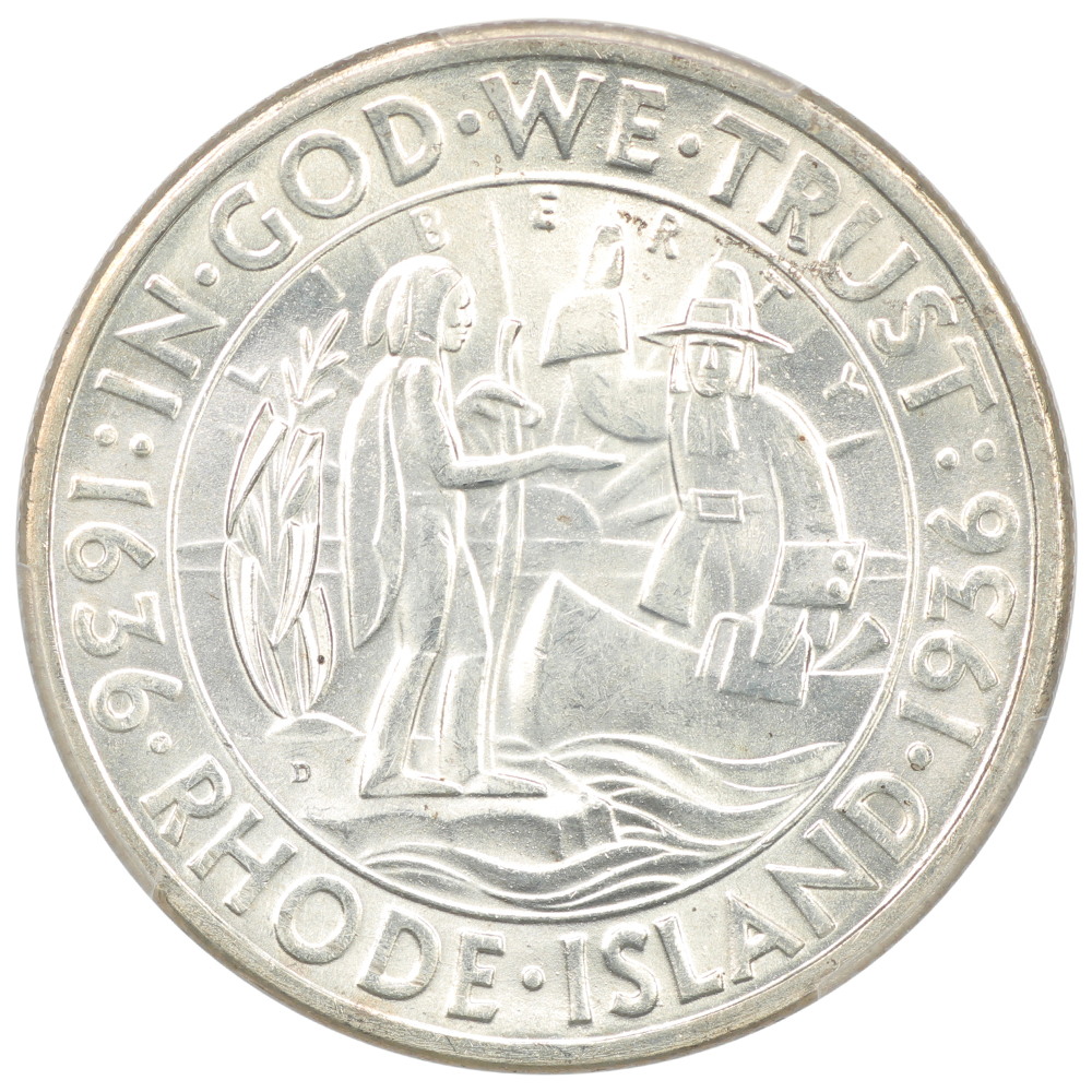 image for: 1936-D Rhode Island 50c PCGS MS65