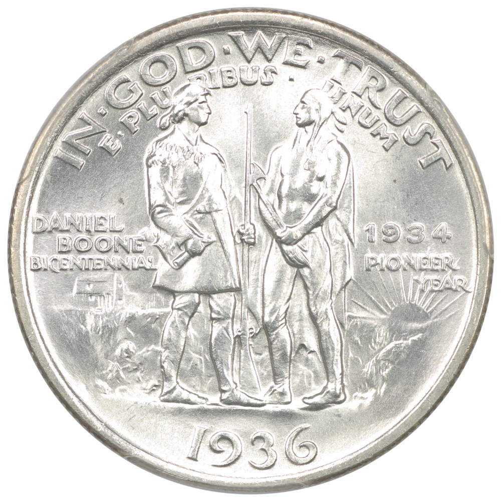image for: 1936 Boone 50c PCGS MS65