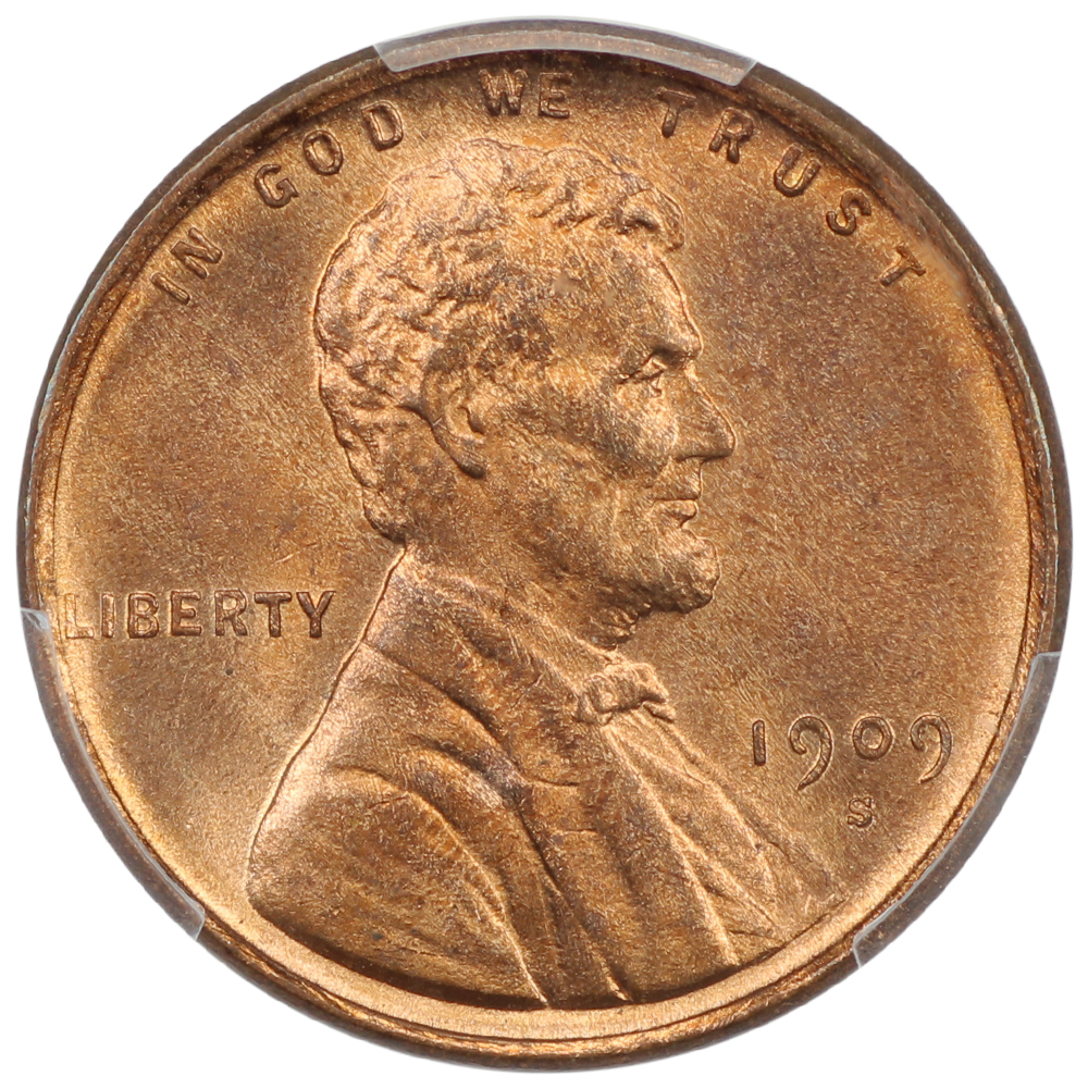 image for: 1909-S/S Lincoln, S over Horizontal S 1c PCGS MS66 RB