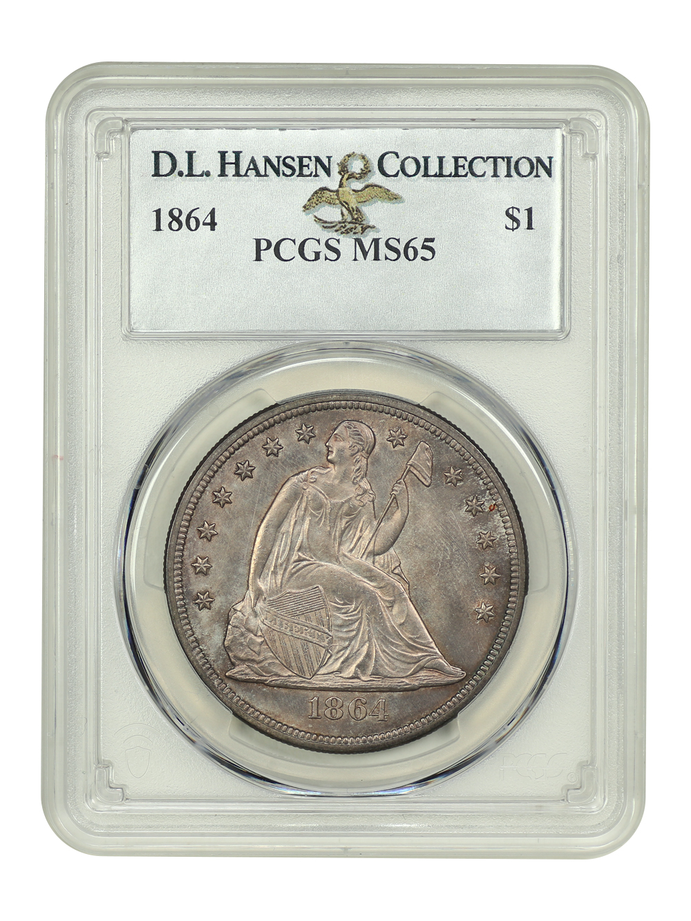 image for: 1864 $1 PCGS MS65