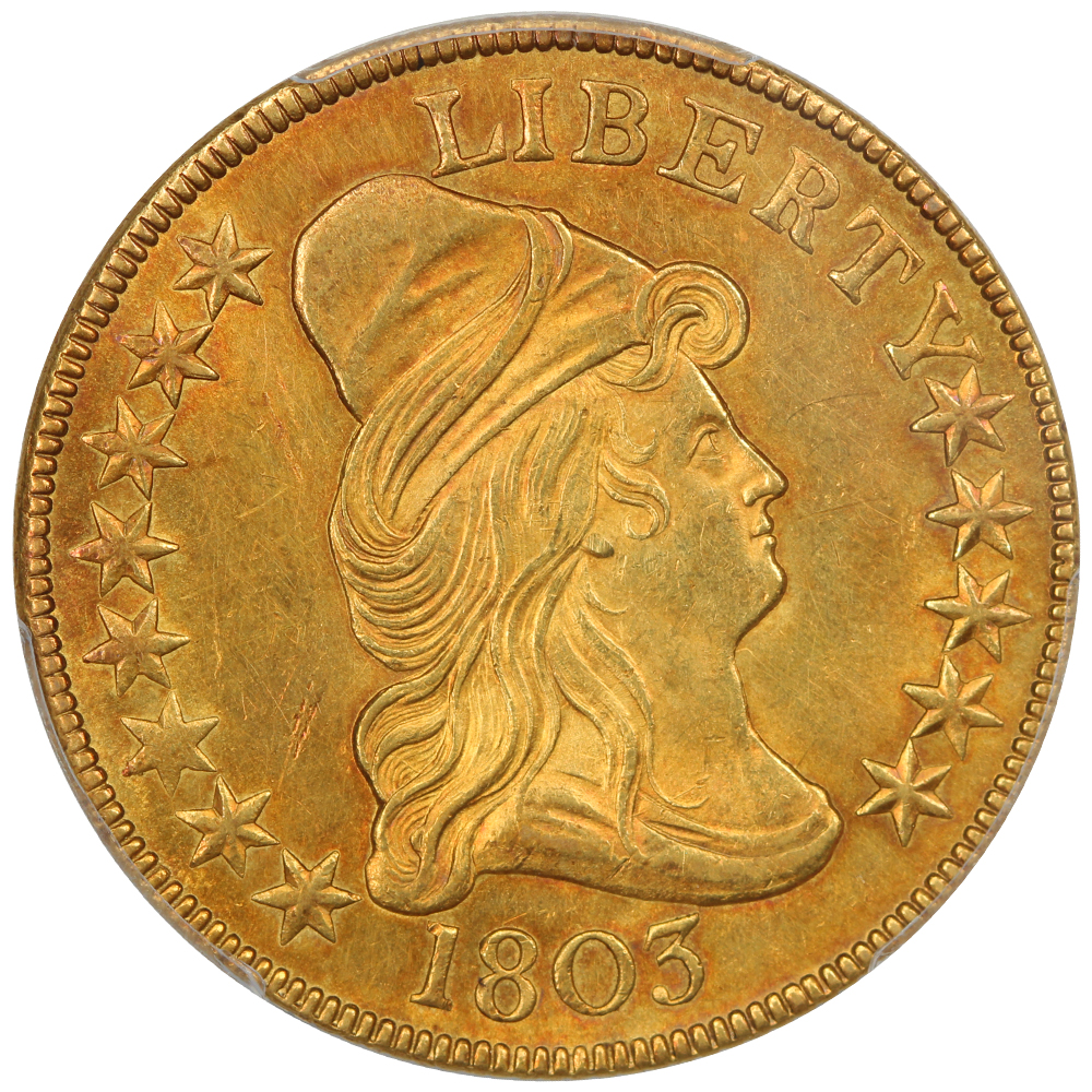 thumbnail for: 1803 Small Stars Reverse $10  PCGS MS63