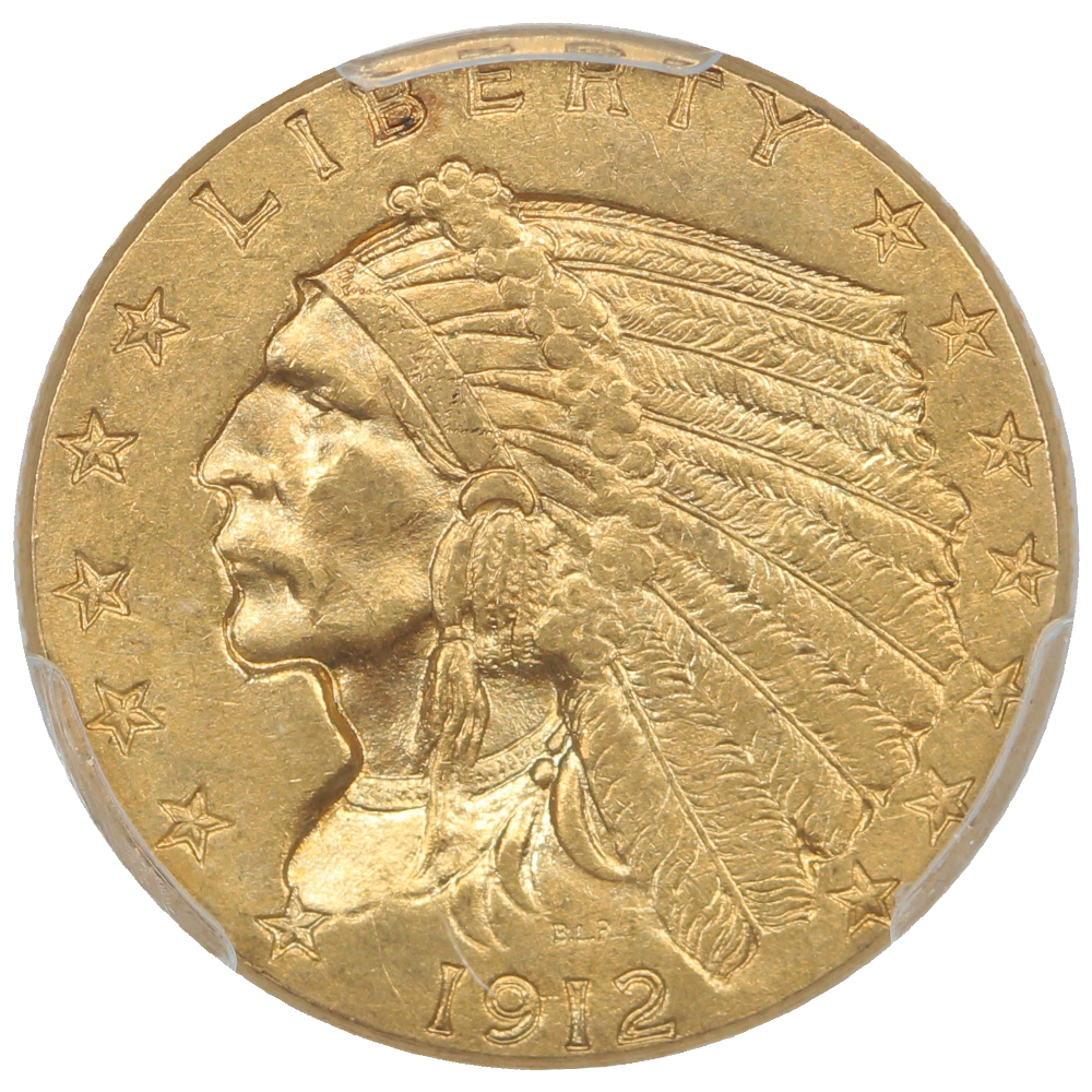 image for: 1912 $2 1/2 PCGS MS63