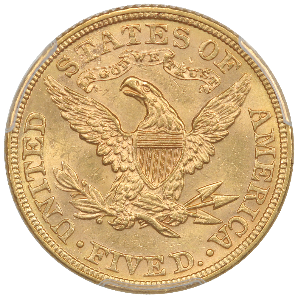 image for: 1892 $5  PCGS MS62