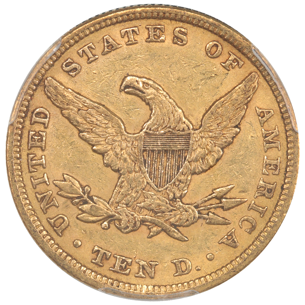 image for: 1855 $10  PCGS AU55