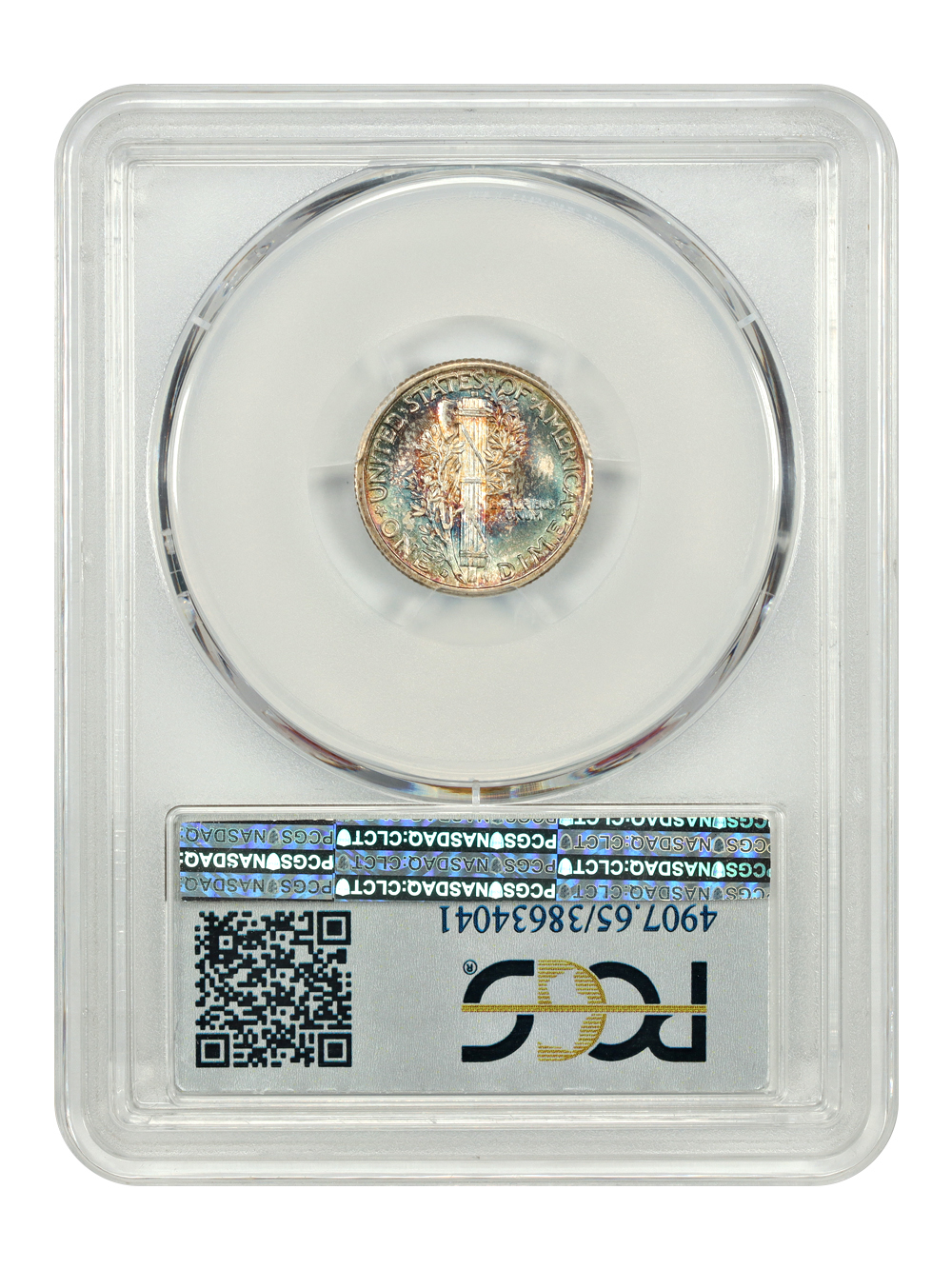 image for: 1916-D 10c PCGS MS65 FB