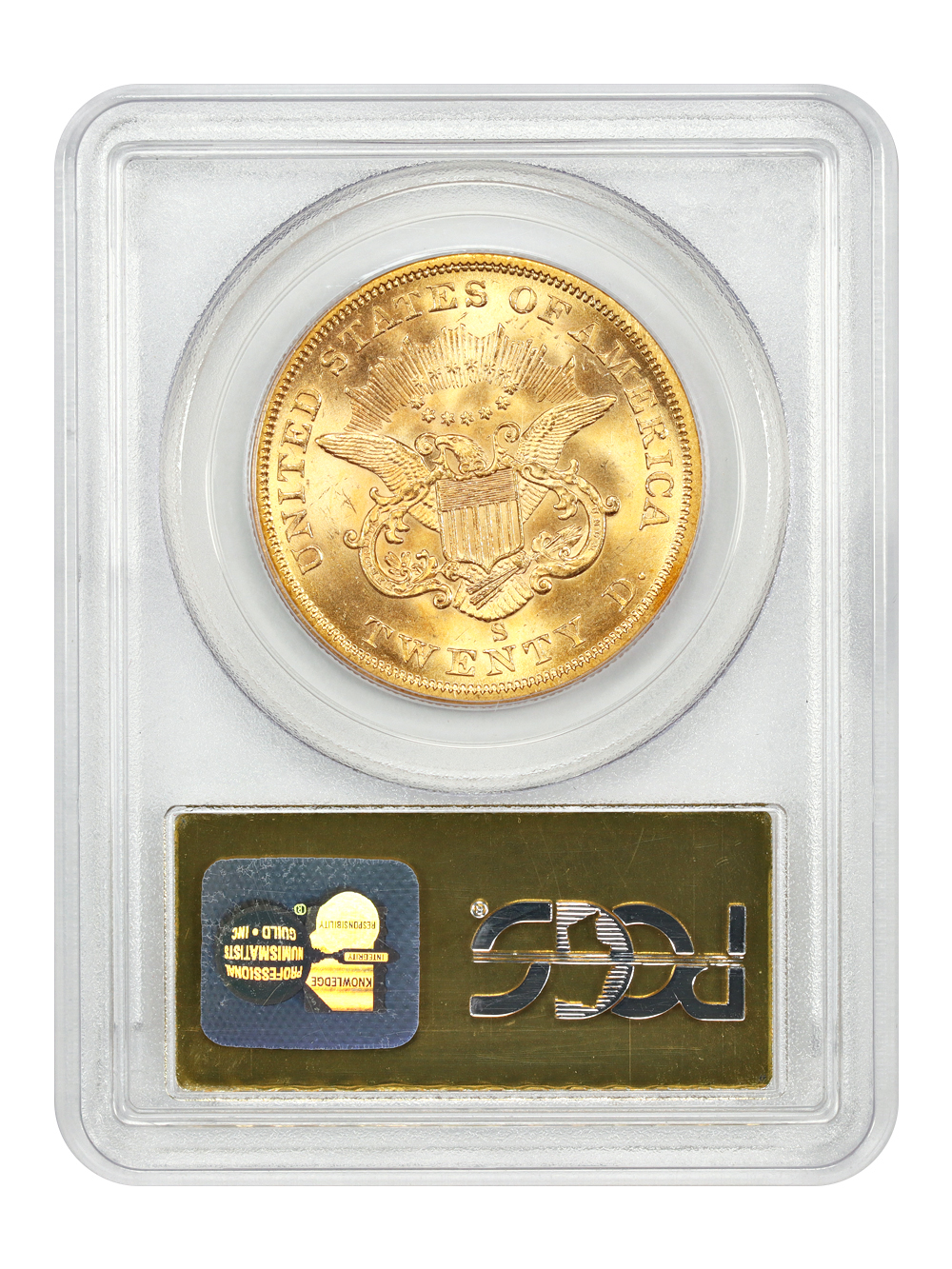 image for: 1856-S $20  PCGS MS63