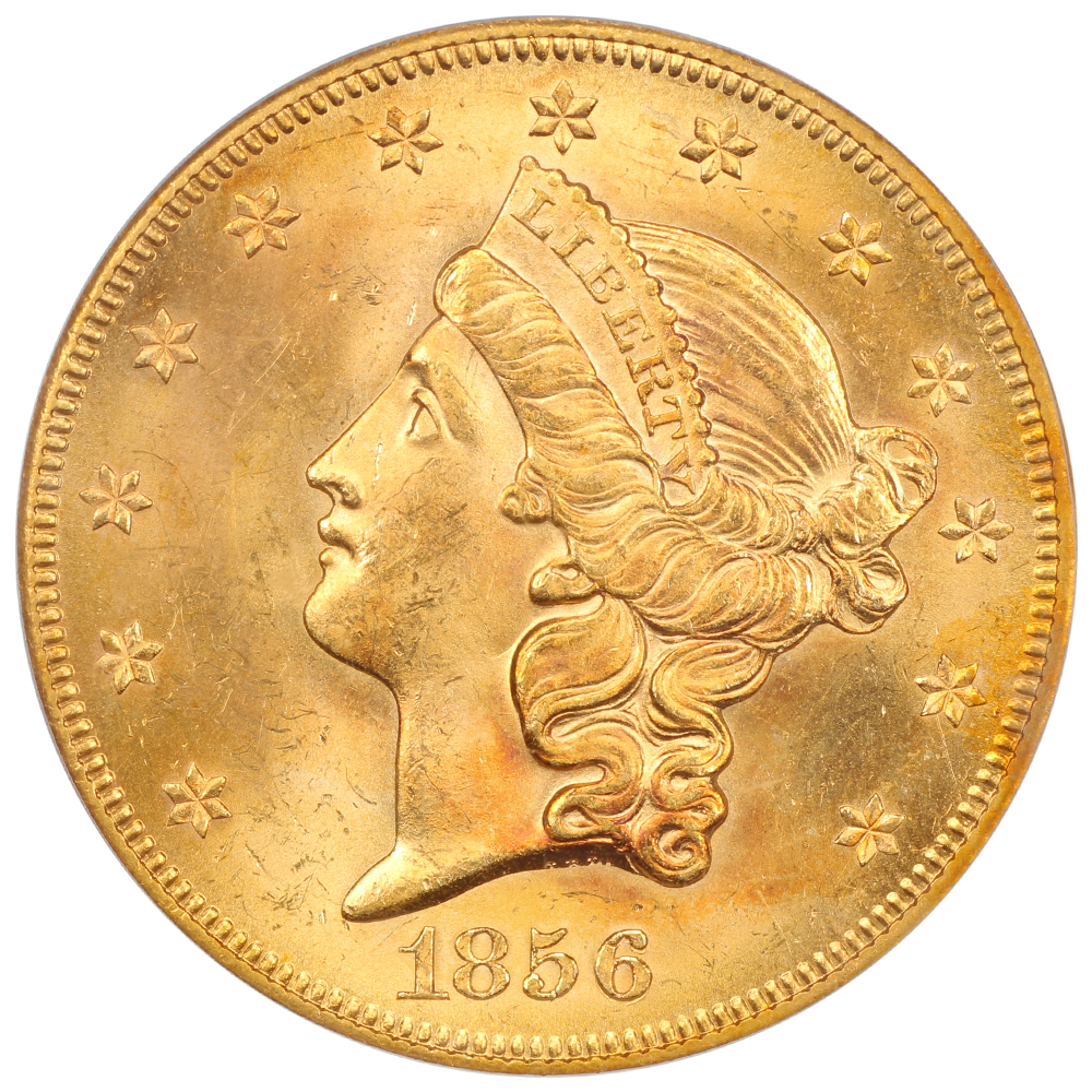 image for: 1856-S $20  PCGS MS63