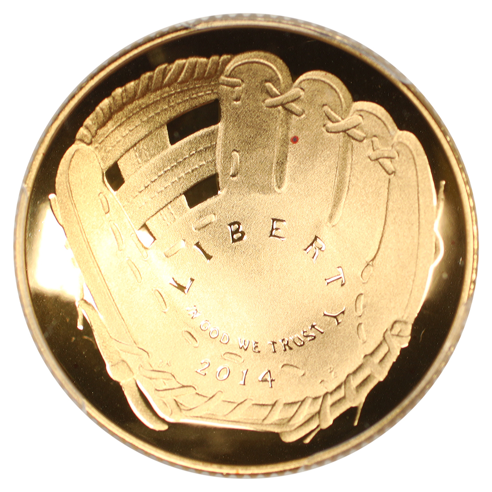 thumbnail for: 2014-W Baseball Hall of Fame G$5  PCGS PR70 DCAM