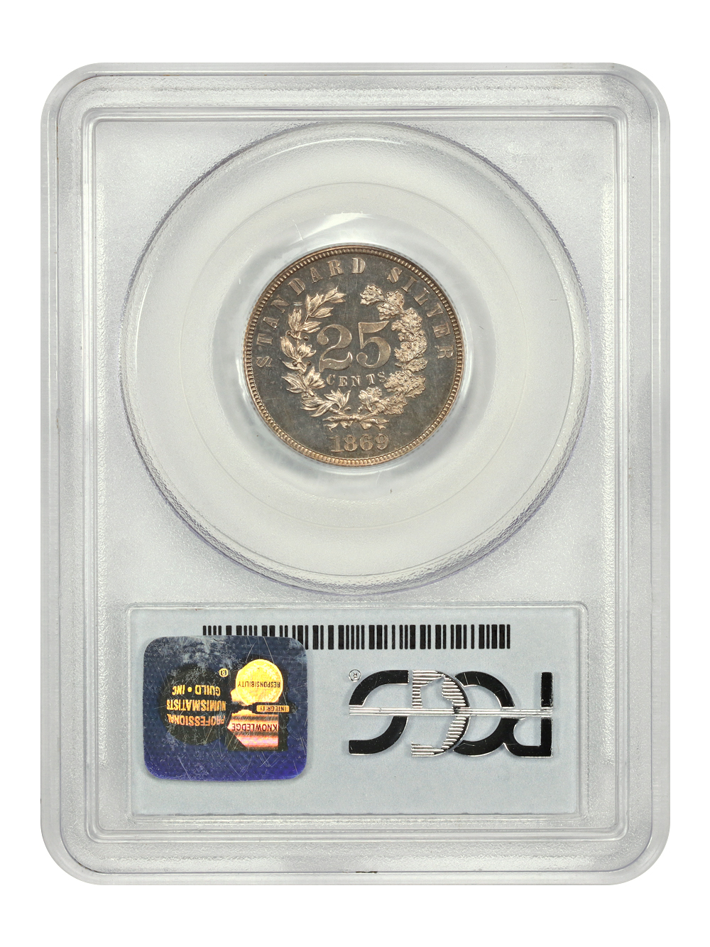 image for: 1869 Silver, J-721 P25c PCGS PR63