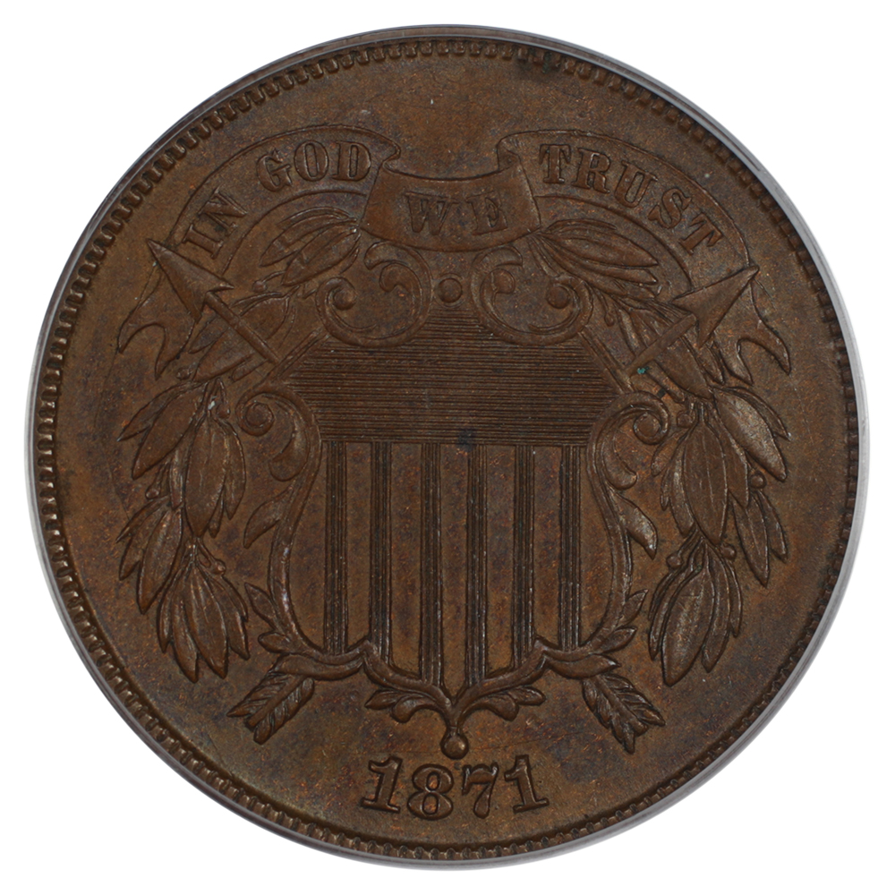 image for: 1871 2c PCGS MS63 BN