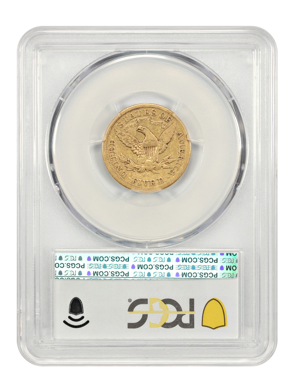 image for: 1874-CC $5  PCGS VG8