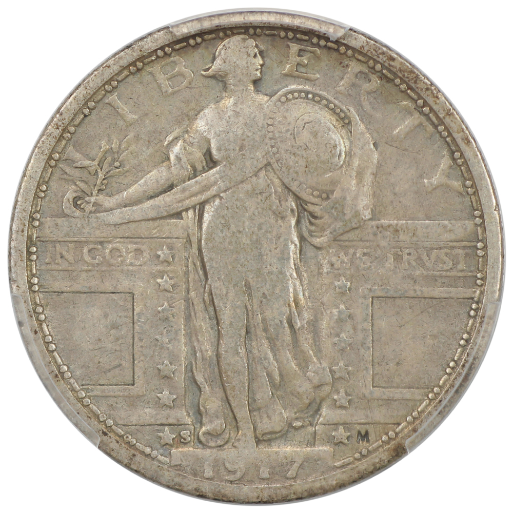 image for: 1917-S Type 1 25c PCGS F15