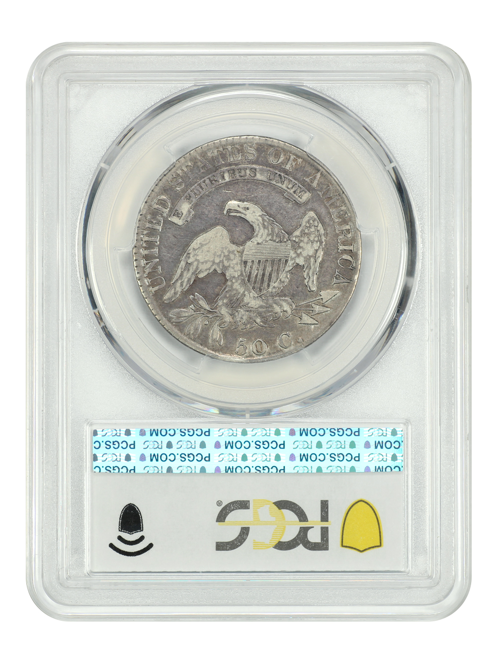 image for: 1820 Square Base 2, Knob 2, O-104 50c PCGS F15